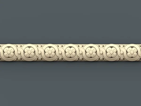 Decorative 3D Border CNC Design File 032
