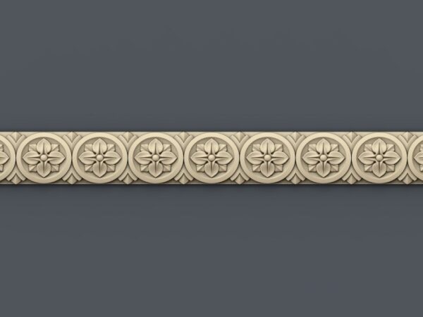 Decorative 3D Border CNC Design File 049