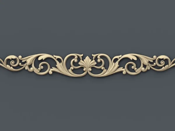 Decorative 3D Border CNC Design File 130
