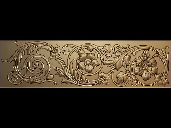 Decorative 3D Border CNC Design File 398