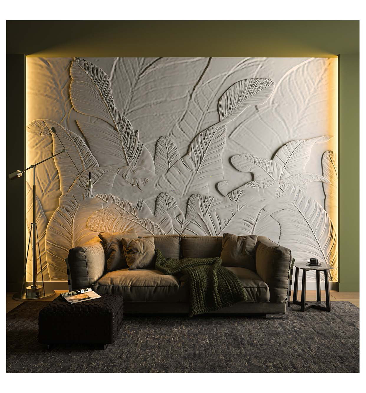 3D WALL PANELS EDITION 2_Page_29 Boho Leaf Wall Panel - Image 1
