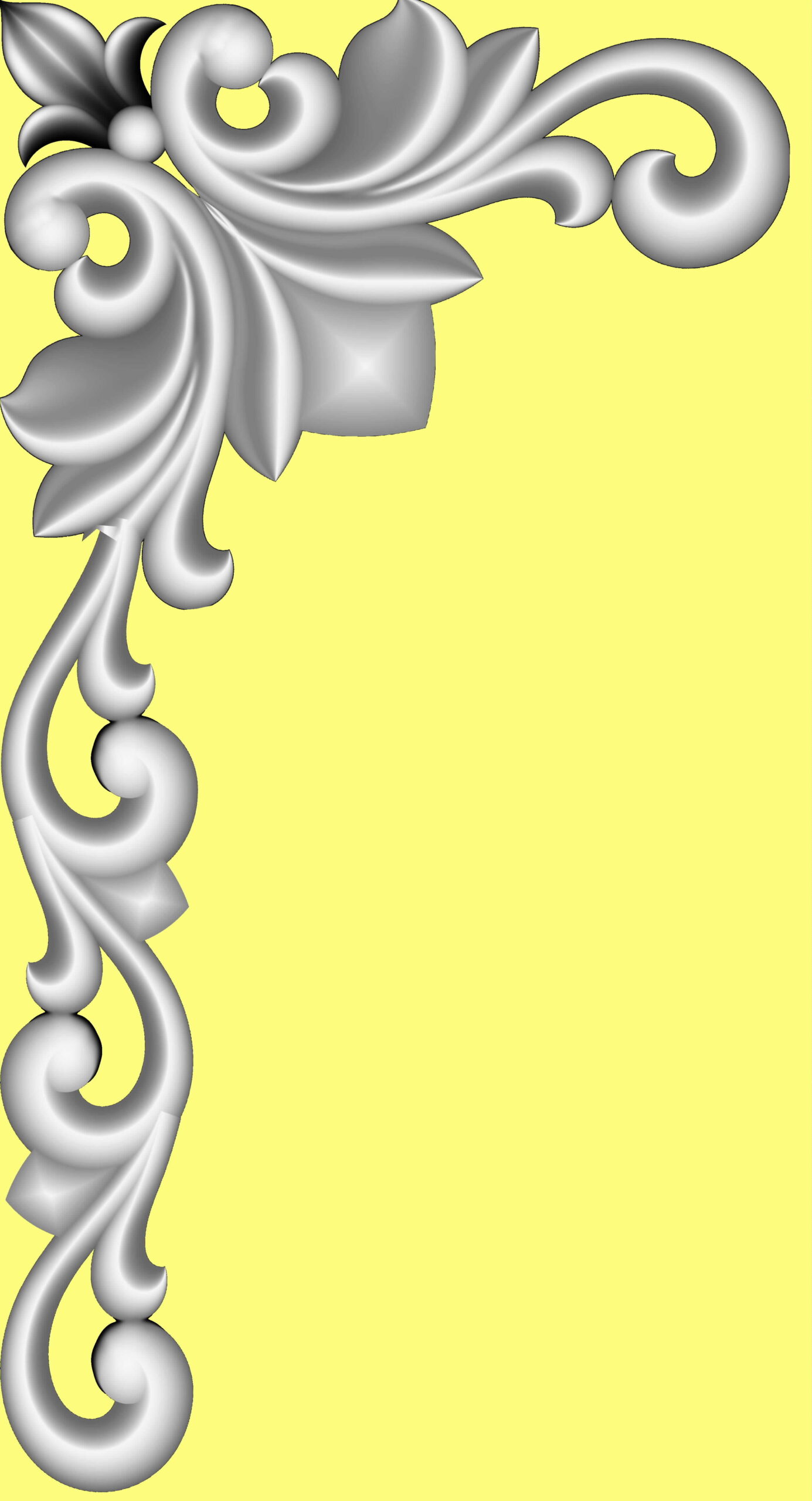 CORNER12 Decorative 3D Corner CNC Design File 12 - Image 1