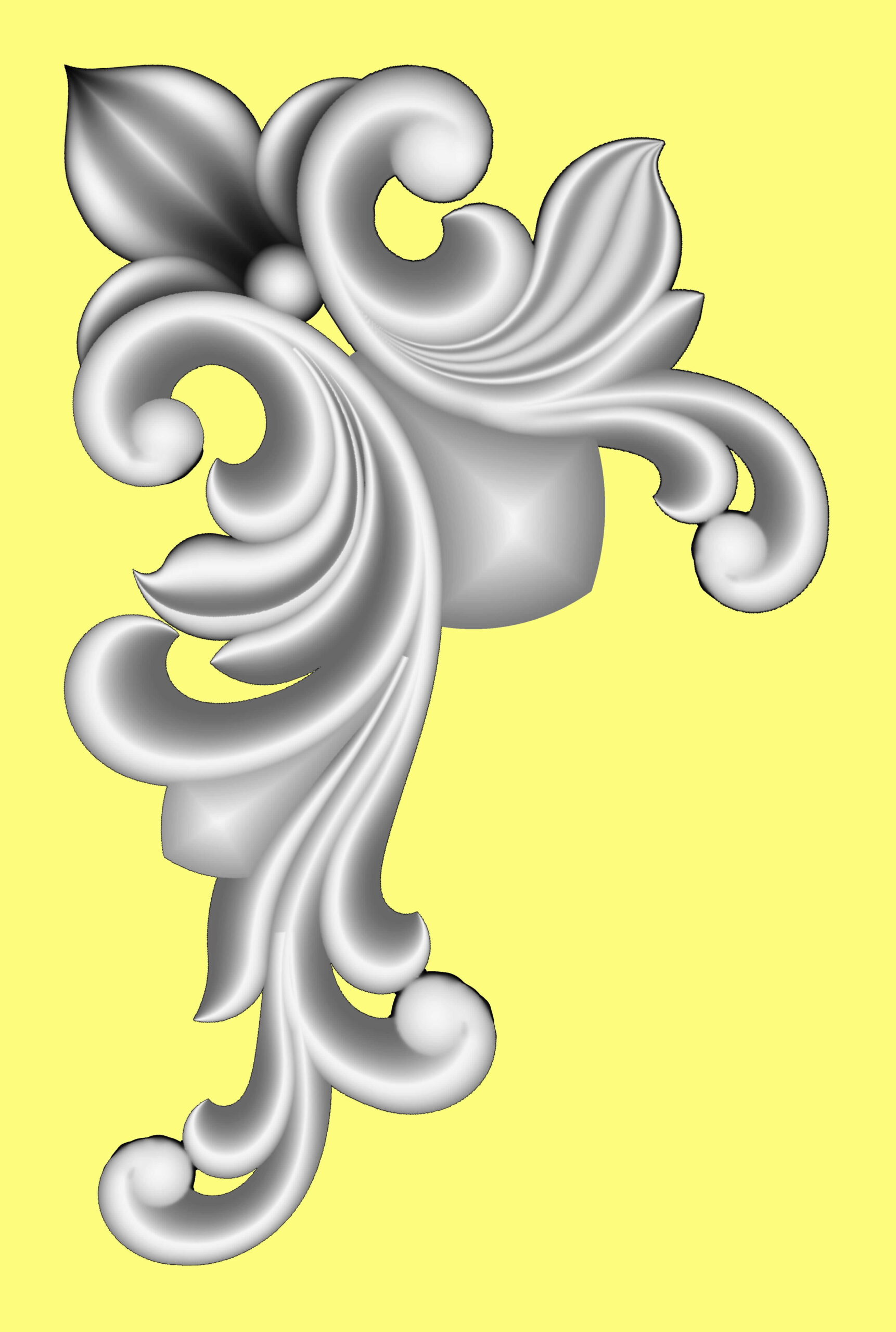 CORNER15 Decorative 3D Corner CNC Design File 15 - Image 1