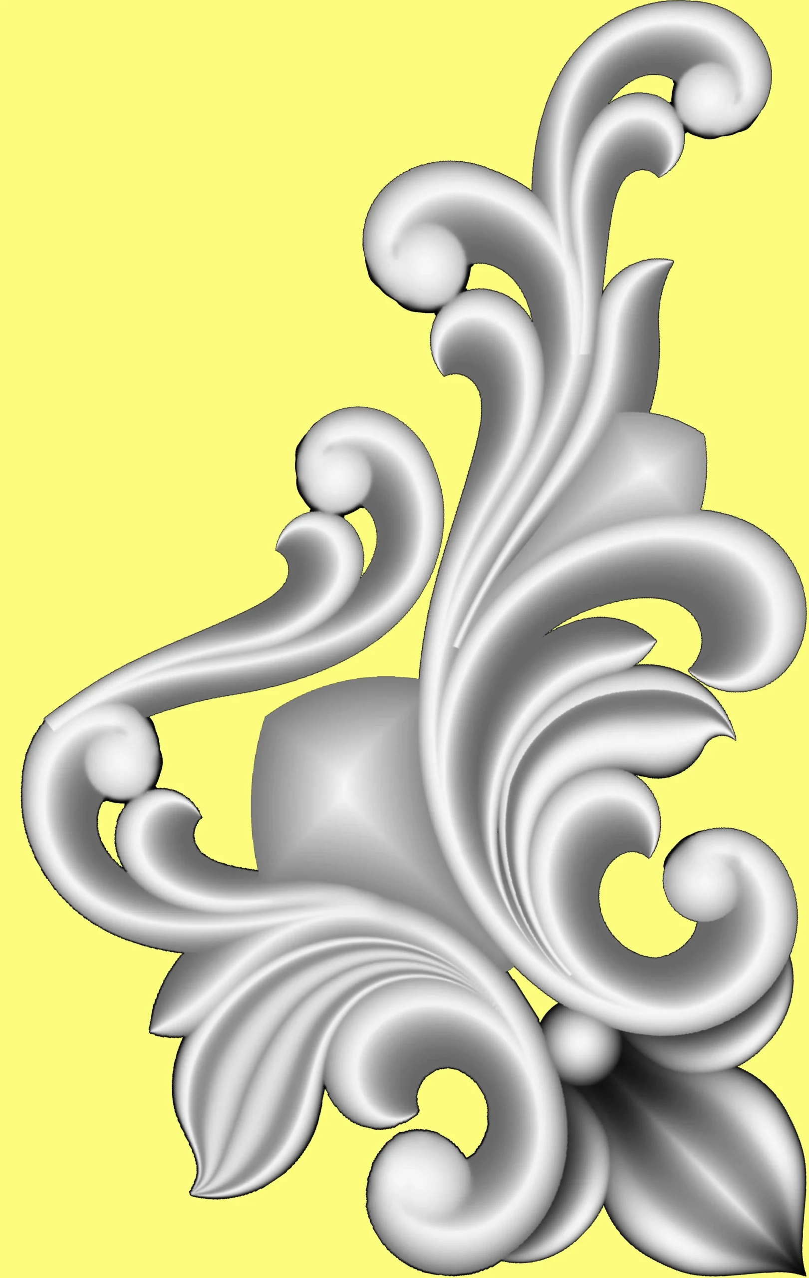 CORNER16 Decorative 3D Corner CNC Design File 16 - Image 1