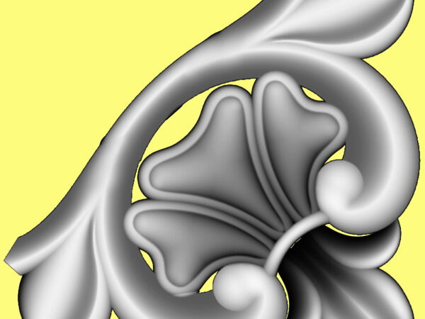 Decorative 3D Corner CNC Design File 21