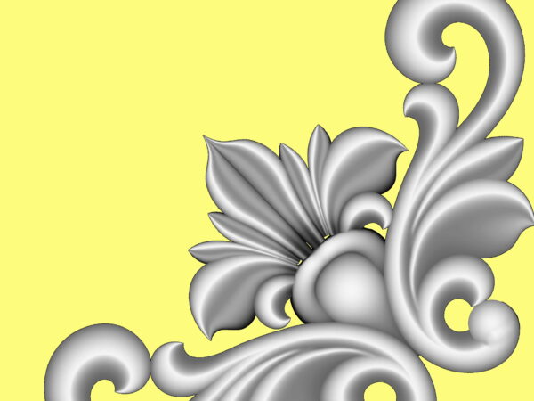 Decorative 3D Corner CNC Design File 5