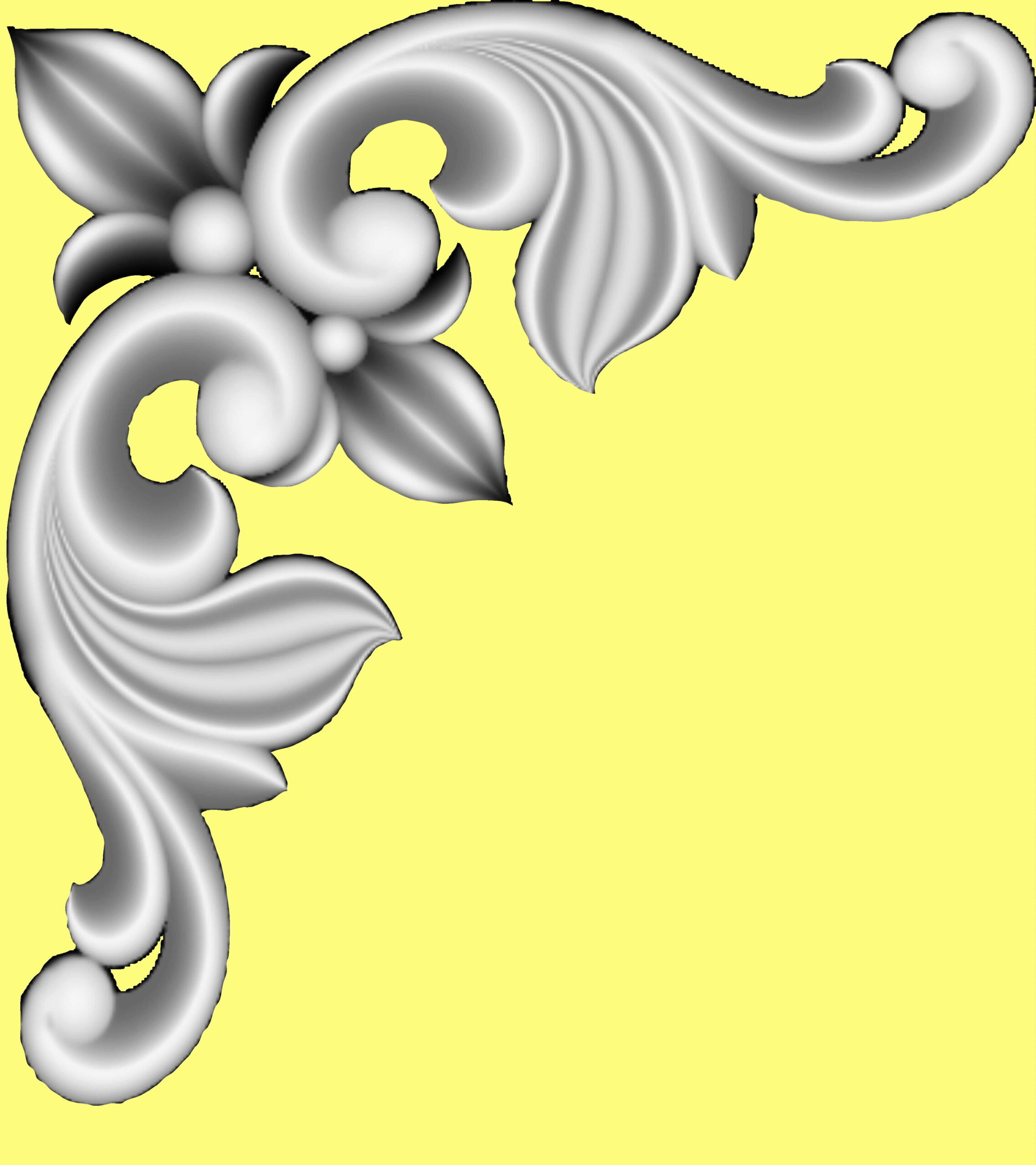 CORNER9 Decorative 3D Corner CNC Design File 9 - Image 1