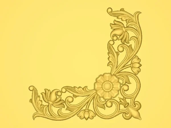 Decorative 3D Corner CNC Design File 001