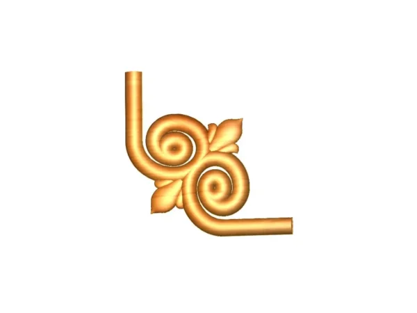 Decorative 3D Corner CNC Design File 004