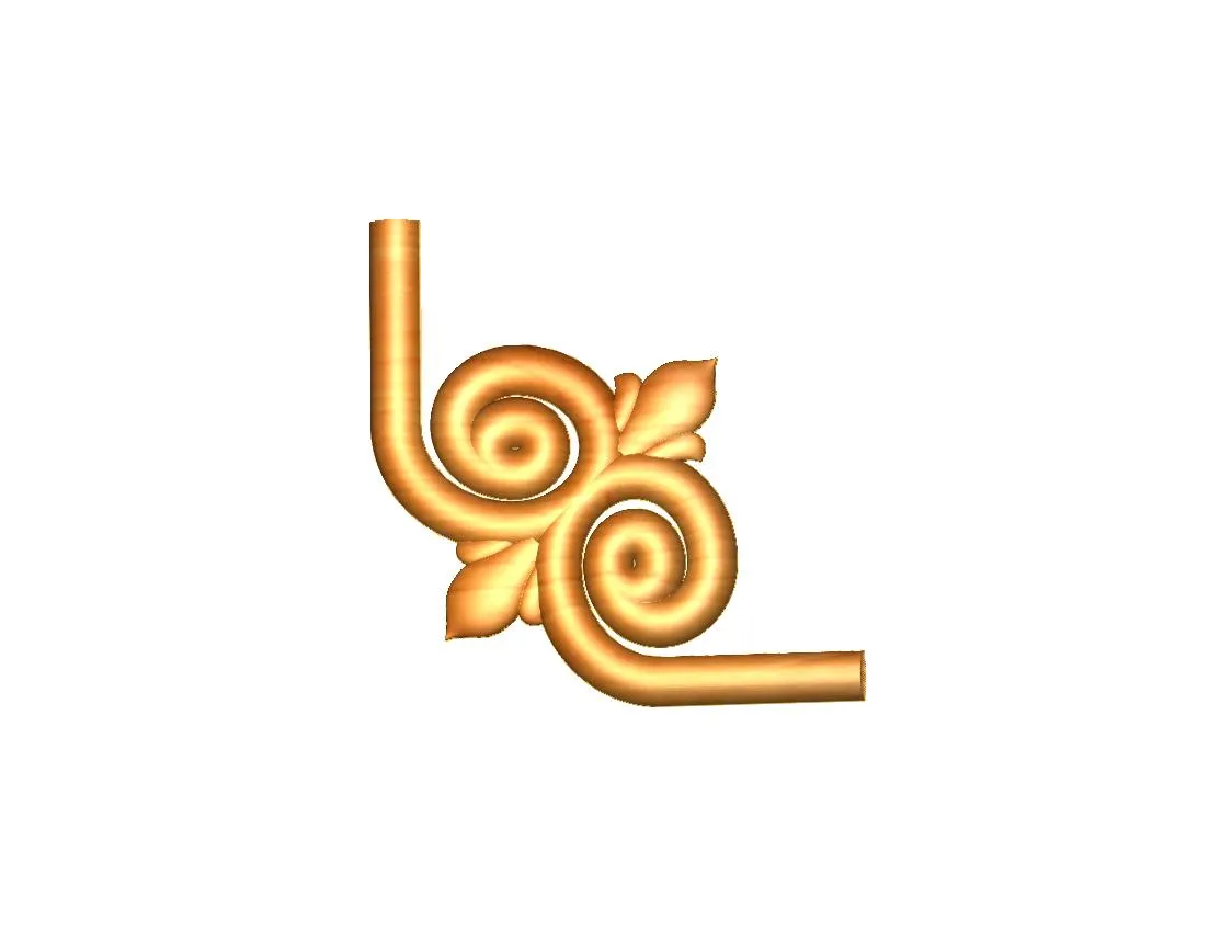 CR 004 Decorative 3D Corner CNC Design File 004 - Image 1