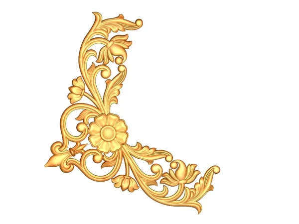 Decorative 3D Corner CNC Design File 009