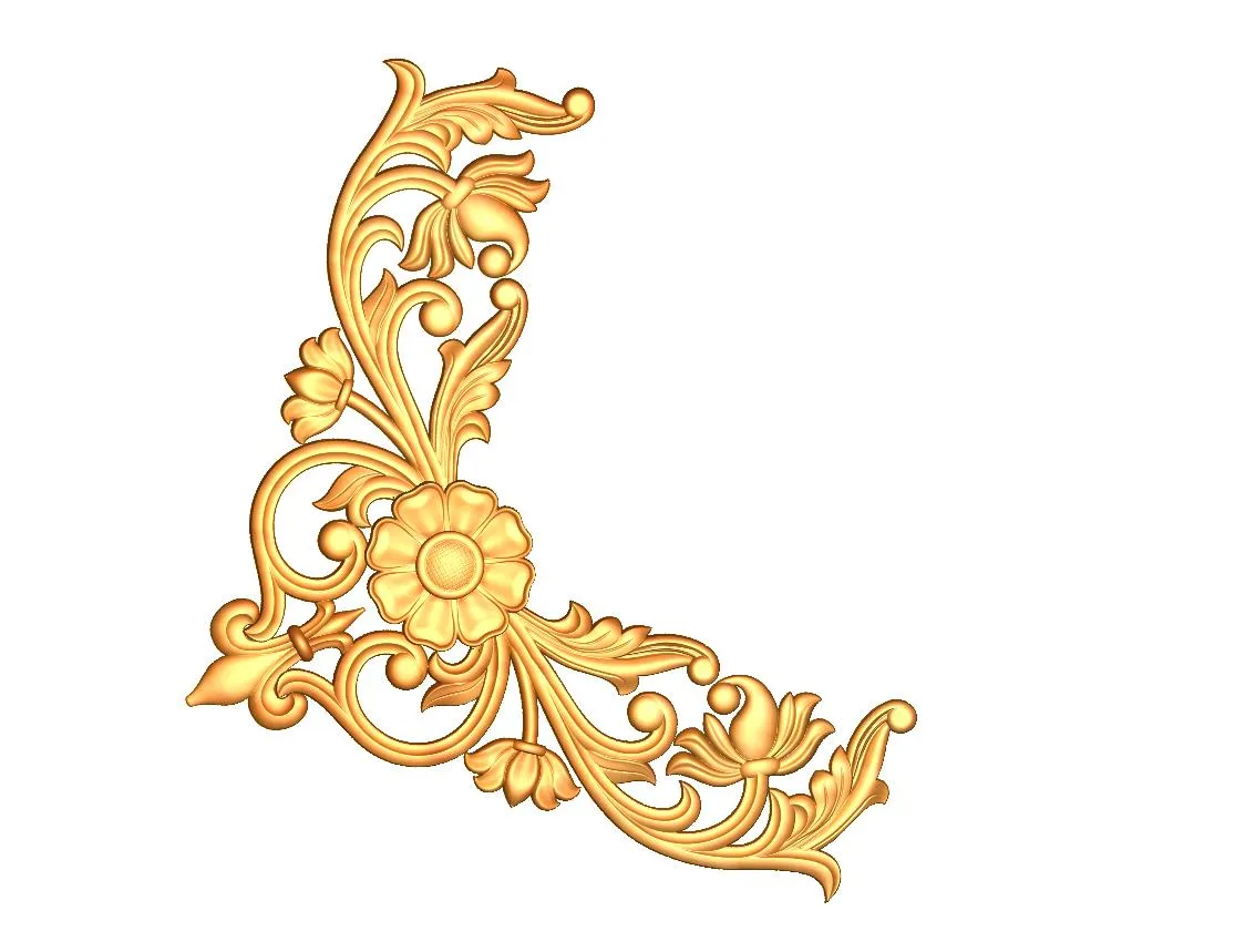 CR 009 Decorative 3D Corner CNC Design File 009 - Image 1