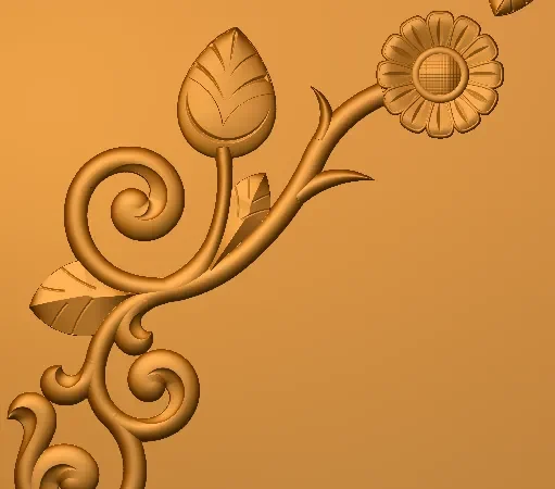 Decorative 3D Corner CNC Design File 014