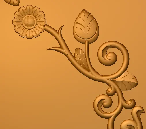 Decorative 3D Corner CNC Design File 015