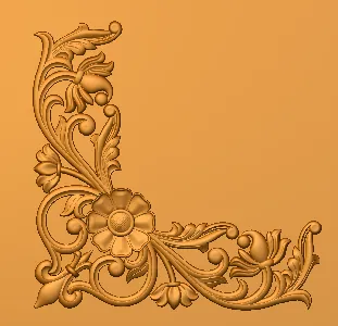 Decorative 3D Corner CNC Design File 021