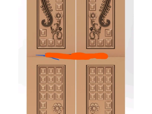 Modern 3D Double Door CNC Design Files 1