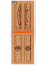Modern 3D Double Door CNC Design Files 3