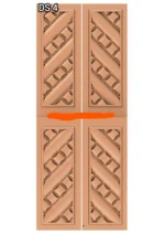 Modern 3D Double Door CNC Design Files 4