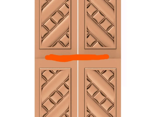 Modern 3D Double Door CNC Design Files 4