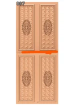 Modern 3D Double Door CNC Design Files 7