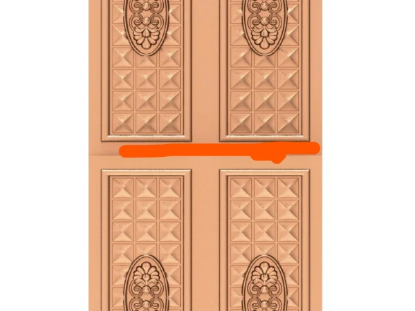 Modern 3D Double Door CNC Design Files 7