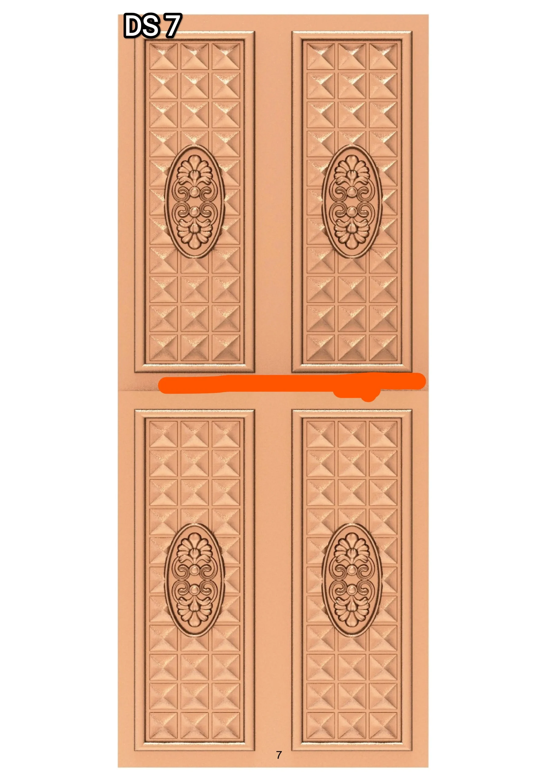 DOUBLE DOOR EDITION 3_Page_07 Modern 3D Double Door CNC Design Files 7 - Image 1