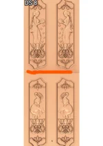 Modern 3D Double Door CNC Design Files 8