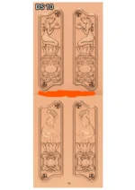 Modern 3D Double Door CNC Design Files 10