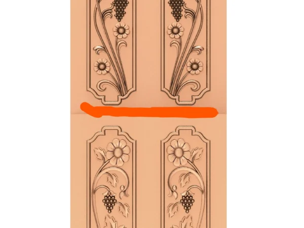 Modern 3D Double Door CNC Design Files 11