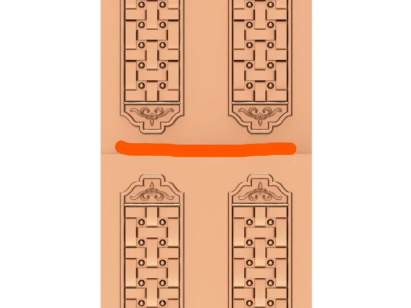 Modern 3D Double Door CNC Design Files 13