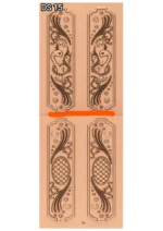 Modern 3D Double Door CNC Design Files 15