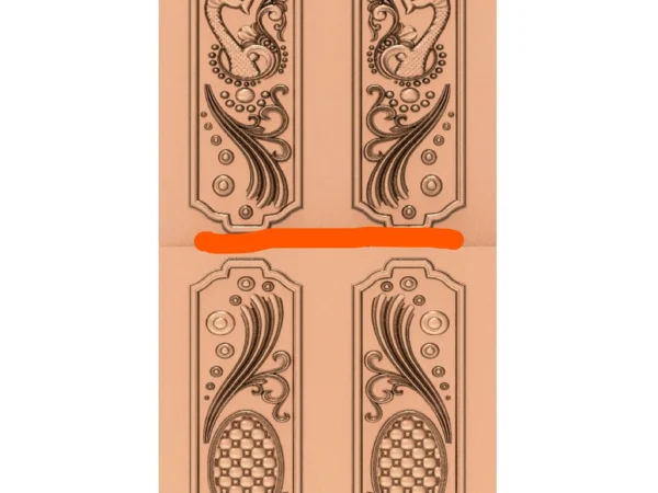 Modern 3D Double Door CNC Design Files 15