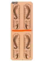 Modern 3D Double Door CNC Design Files 17