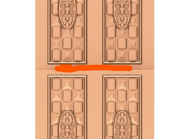 Modern 3D Double Door CNC Design Files 25