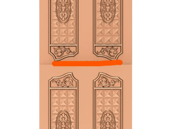 Modern 3D Double Door CNC Design Files 29