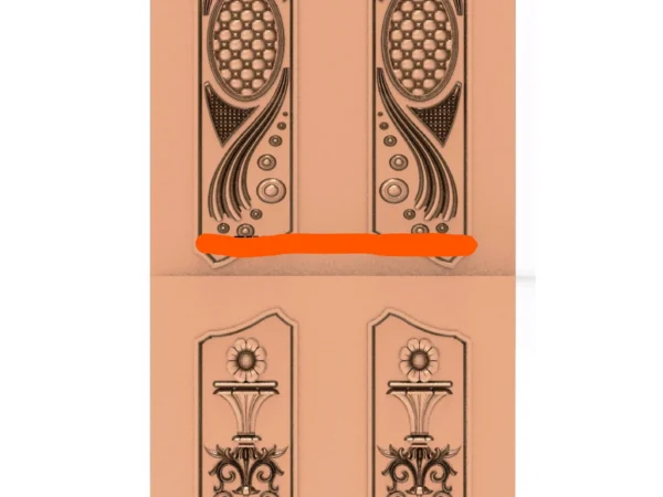 Modern 3D Double Door CNC Design Files 35