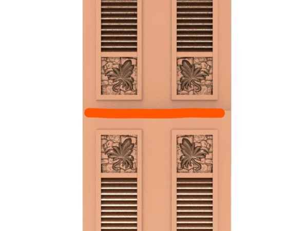 Modern 3D Double Door CNC Design Files 41