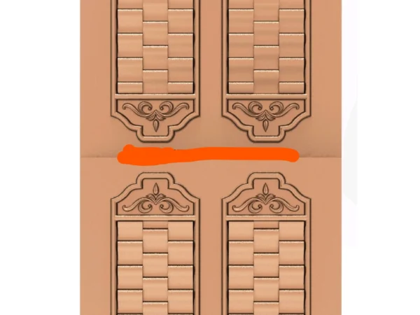 Modern 3D Double Door CNC Design Files 43