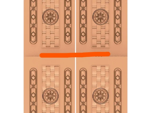 Modern 3D Double Door CNC Design Files 44