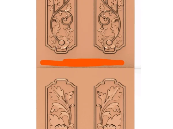 Modern 3D Double Door CNC Design Files 48