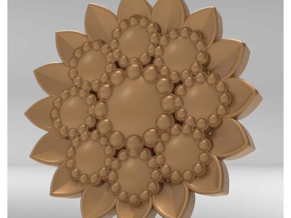 3D Flower Design – CNC File 56
