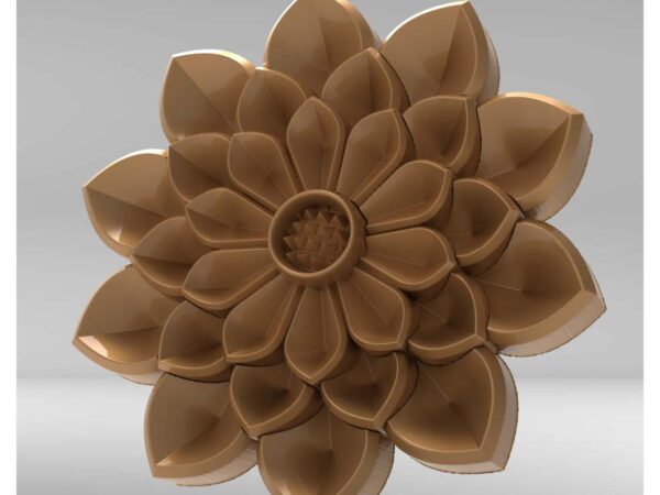3D Flower Design – CNC File 72