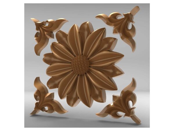 3D Flower Design – CNC File 80