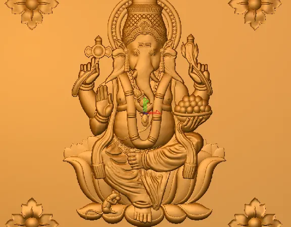 3D Ganesh ji CNC Design 1