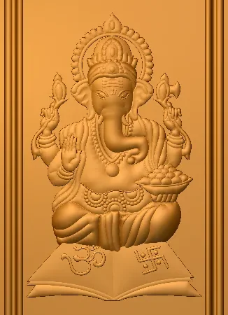 3D Ganesh ji CNC Design 12