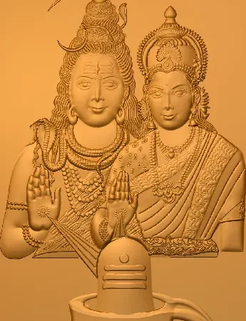 3D Shiv parvati CNC Design 57