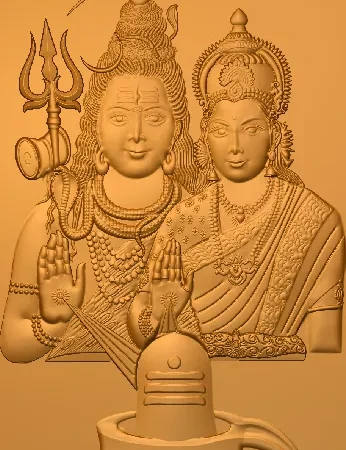 3D Shiv parvati CNC Design 60
