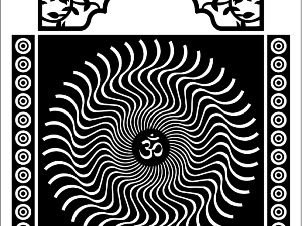 2D Pooja Room CNC Design 5