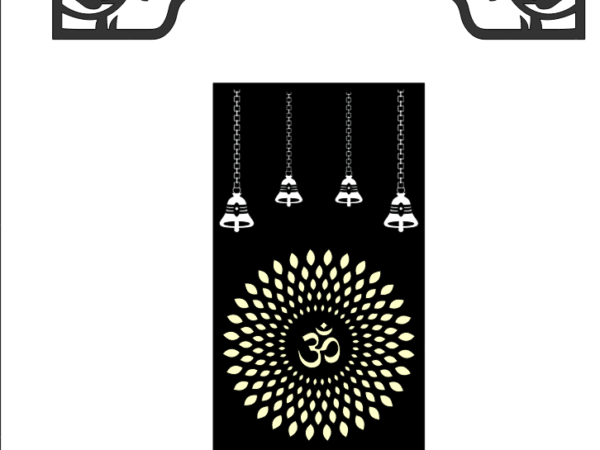 2D Pooja Room CNC Design 7