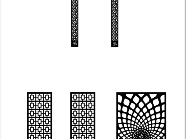 2D Pooja Room CNC Design 11